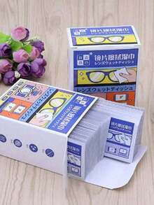 100/300pcs Compact Portable Wet Wipes. Eyeglass Cleaning Wet Wipes, Lens Anti-Fog Wipes, Suitable For Cleaning Glasses, Phones, And Various Screens, Essential For Travel, School, And Commute - Multicolor - View 3
