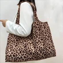 1Pc Women Foldable Tote Bag, Large Capacity Reusable Shopping Bag, Multi-Style Versatile Design, Washable & Lightweight, Simple Classic Style, Convenient Open/Close, Multi-Functional For Commute, Travel, Shopping & Daily Use, Comfortable, Easy To Clean, Perfect All-Match Fashion Bag For Various Occasions - Handbag - View 7