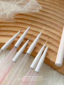 Bút kẻ viền móng nghệ thuật, cán màu hồng khói, cọ nối móng, cọ sơn gel móng tay có nắp đậy, dụng cụ làm móng nghệ thuật - Màu Hồng baby - Xem 2