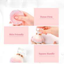 1 Pc Women Pink Soft Bristle Nail Dust Brush, Rose Shape Gentle Nail Dust Powder Remover, Manicure Cleaning Tool For Acrylic Nails, Home & Salon Use - 彩色 - 查看 5