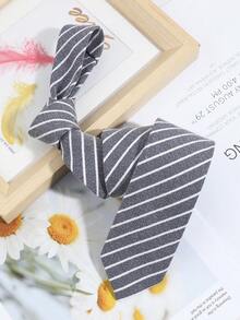 1条男士时尚休闲条纹领带，适合日常穿着、通勤、派对搭配 - 彩色 - 查看 6