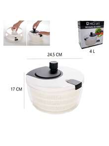 1-Piece Manual Vegetable Dehydrator With Rotating Handle, Durable ABS Material, Perfect For Quickly Preparing Salads And Removing Moisture From Vegetables. No Electricity Required. - One Size Fits All - View 9