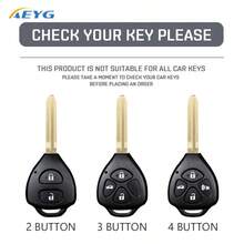 碳纖維風格 ABS 汽車鑰匙殼套，適用於 Corolla Land Cruiser Yaris Camry RAV4 汽車鑰匙遙控器配件 - 豐田L款 - 查看 5