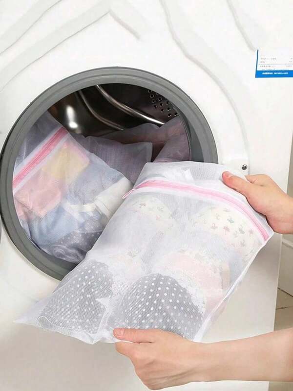 1/3/6 Pcs Mesh Laundry Bags For Delicates, Anti-Deformation Wash Bags With Rustproof Zipper For Bra, Underwear & Lingerie. Heavy Duty Washing Machine Protection Net, Reusable Travel Luggage Organizer