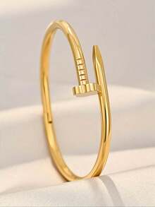 Gold Bracelet, Elegant Minimalist Design, Suitable For Dates, Gatherings, Party Gifts - Gold - View 8