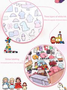 Extra Large Vintage General Store Scenery Stickers, Miniature Goods Storage Series Stickers, 3D Positioning Line DIY Decorative Collage Stickers - Rectangle - View 11