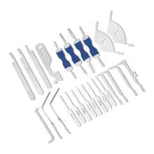 Bộ dụng cụ thợ khóa hoàn chỉnh 25 món | Bộ dụng cụ mở khóa bằng thép không gỉ bền chắc để mở khóa khẩn cấp và luyện tập kỹ năng. - A - Xem 3