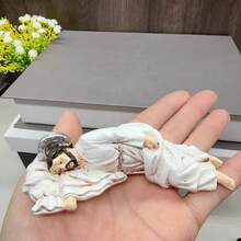 Exquisite Recumbent Jesus In Manger Figurine, Classic Religious Gift For Church, Home Decor, Housewarming, Desk Decoration - 1PC - View 4