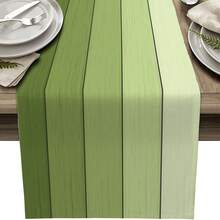 Ombre Moss Green, Polyester Farmhouse Rustic Vintage Barn Wood Texture Tablecloth, Non-Slip For Kitchen, Home, Dining, Outdoor Use - Multicolor - View 14