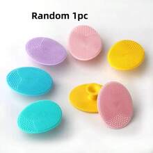 1个硅胶头皮按摩洗发刷，头皮清洁去角质按摩器，护发浴室配件 - 彩色 - 查看 16