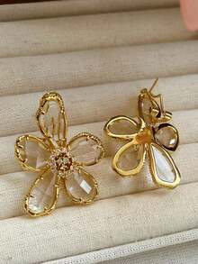 JOJELOO Bông tai hoa pha lê ngoại cỡ, Phong cách thời trang, Bông tai của người nổi tiếng trên mạng, Bông tai cá nhân hóa dành cho nữ, Thời trang mới, Bông tai bán chạy nhất trên mạng, Bông tai cá nhân hóa cho nữ, Quà tặng Ngày Valentine, Quà tặng Ngày của Mẹ - Màu xanh lam - Xem 10