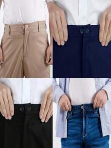 12 chiếc đai nới rộng eo bằng vải denim không đường may, có thể điều chỉnh, kèm nút cài eo, kẹp nới rộng eo không cần may, khóa thắt lưng có thể tháo rời. - A - Xem 7