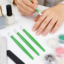 5/10pcs Set Embossed Silicone Massage Stick & Nail Care Dual-Use Mini Curved Nail Clippers, Portable Nail Rhinestone & Pearl Tweezers - Multicolor - View 6