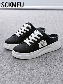 SCKMEU. Unisex Spring New Arrival Plus Size Slip-On Slippers, Lightweight Comfortable Classic Versatile - Black - View 3