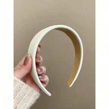 4pcs/1pc Vintage Soft Sponge Headband, Solid White And Brown Color, Elegant High-End Fashion Hair Accessories, Suitable For Daily Wear, Washing Face, Showering, Matching Outfits, For Women, Hair Band, Hair Hoop, Autumn ,Hairband For Women - 黑色 1 件 - 查看 5
