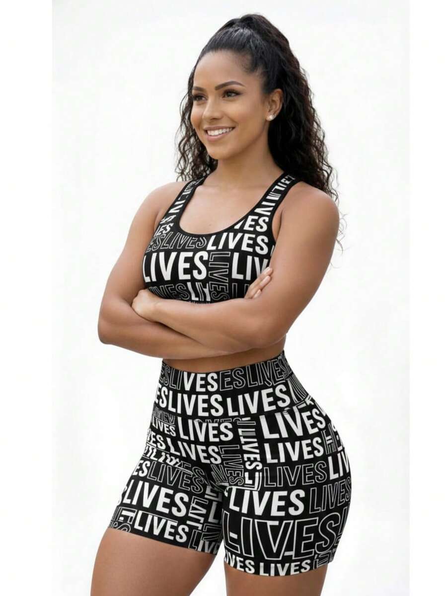 Premium Fitness Gym Set Lives Zero Transparency - Blanco y Negro - Ver 1
