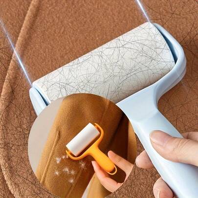 3pcs Pet Hair Remover Roller Set With Sticky Replacement Sheets, Suitable For Clothes, Sofa And Bed - Convenient And Reusable, Ideal For Home And Travel