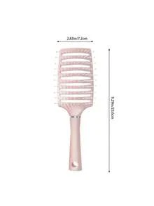 1/2pcs Pink Large Tooth Comb, Hair Curling Brush, Backcombing Volumizing Styling Tool, Air Cushion Massage Brush, Anti-Hair Loss, Suitable For All Hair Types, Long Thick Curly Natural Hair - Multicolor - View 3