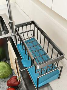 Practical Household Drain Storage Rack, Large Capacity Moisture-Proof Kitchen Organizer Shelf, Essential Tidy Home Supplies - Multicolor - View 5