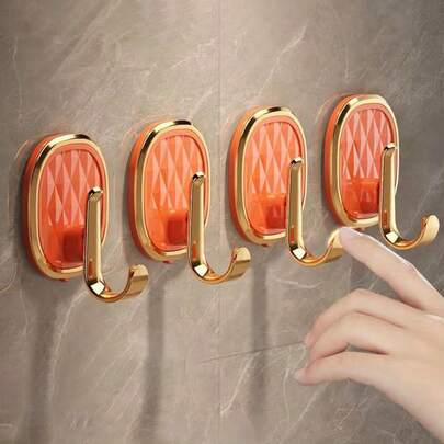 10 قطع من خطافات التعليق بدون ثقوب، خطافات متعددة الاستخدامات عالية التحمل بتصميم ملمس - سهلة التركيب، مناسبة لتعليق الملابس والمناشف والبشاكير على الحوائط - إكسسوارات ديكور منزلي حديث، خطافات عملية