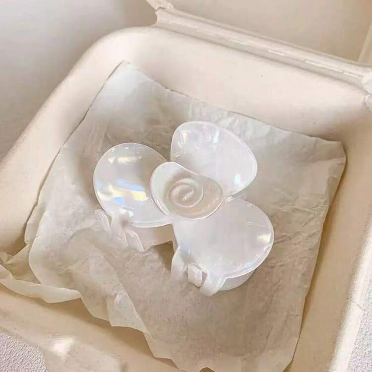 1件女款街頭風山茶花髮夾，適用於日常使用、居家、學校、海灘、度假、工作、通勤、派對 - 彩色 - 查看 5