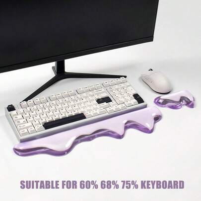 Gel Keyboard & Mouse Wrist Rest Set - Keyboard Wrist Rest Pad & Mouse Support For Office Gaming Pad Computer Laptop Ergonomic Comfortable Pain Relief-Multiple Colors Pad Set