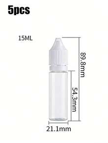 Botella gotero delgada, 5ml/10ml/15ml/20ml/30ml/50ml Botella vacía para gotas de ojos, Botella vacía para gotas de ojos, Tapa de botella gotero de líquido apretable de mascota, Perfecta para volver a la escuela y viajar, Portátil y ligera - Accesorios de viaje, Botella de viaje portátil, Botella de gel con punta puntiaguda Botella gotero apretable Botella de plástico transparente, Suministros para tatuajes, Adecuada para tinta líquida, pintura al óleo, arte y manualidades, Accesorios de viaje, Artículos esenciales de viaje - Multicolor - Ver 13