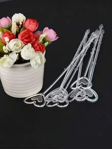 50 chiếc kẹp thiệp hình hoa trái tim - Chất liệu nhựa bền, đa chức năng, hoàn hảo cho đám cưới, Ngày Valentine, lễ đính hôn, tiệc cô dâu và các dịp khác. - Nhiều kiểu dáng - Xem 5