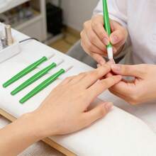 5/10pcs Set Embossed Silicone Massage Stick & Nail Care Dual-Use Mini Curved Nail Clippers, Portable Nail Rhinestone & Pearl Tweezers - Multicolor - View 3