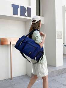 Travel Bag With Wet And Dry Separation Pocket, Travel Bag With Shoe Compartment, Business Travel, Fitness, Outdoor, School Supplies, Student, Holiday, Overnight Bag With Shoe Bag - Multicolor - View 17