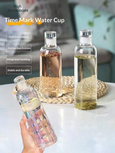 1 chiếc cốc nhựa kiểu dáng tối giản phối màu ombre, bình nước thể thao chống rò rỉ, chịu nhiệt, tiện dụng cho học sinh.