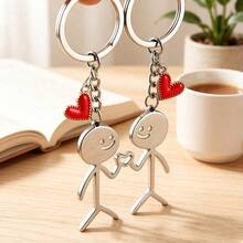 Bộ 2 móc khóa hình trái tim, quà tặng. - Nhiều màu - Xem 2