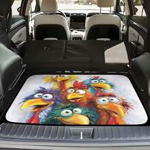1 件加厚可爱宠物印花汽车后备箱垫，防水防尘，易于清洁，适用于 SUV、轿车、卡车，有效保护后备箱。 - 100cm*75cm - 查看 6