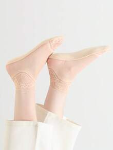 chuanwa（2） 1/5/10 Pairs Of Women's Lace Transparent Lolita Invisible Spring And Summer Thin Non-Slip Short Ankle Socks - Multicolor - View 4