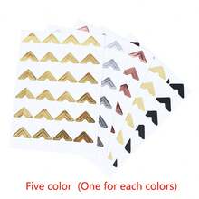 120 cái/gói, 5 cái góc giấy Kraft cổ điển, thích hợp để trang trí album, khung ảnh, sổ lưu niệm, bảo vệ ảnh, đồ dùng học tập, đồ dùng tựu trường - màu đen - Xem 15