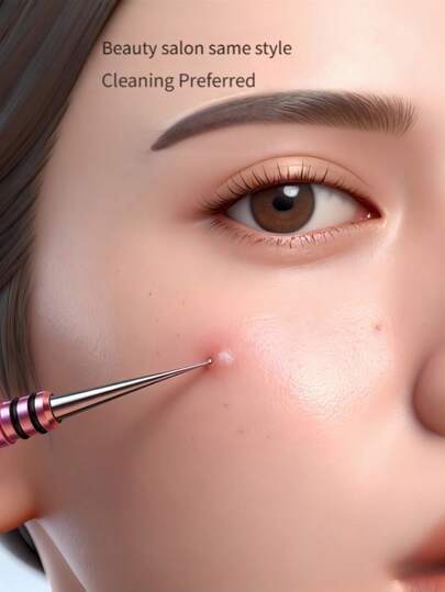 New Mini Waist-Shaped Blackhead Remover Tool, Pimple Needle With Cover, Slip-Resistant Design, Fine Needle Tip, Salon Use
