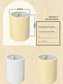 1 szt./3 w 1 uchwyt na przybory kuchenne do blatu z blokiem na noże i półką na sztućce. - Zobacz 2
