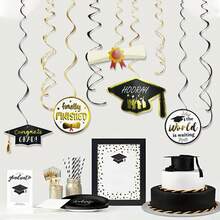 Spiral Background Decor For Graduation Season, Graduation Party Ceremony Backdrop - View 3
