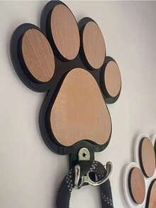 Wooden Paw Print Bathrobe Hook, Vintage Wall-Mounted Bathroom Accessory, Decorative For Bedroom, Fashionable Wooden Surface, Rust-Resistant - Multicolor - View 9