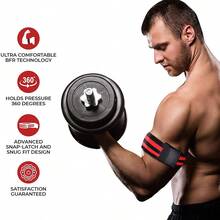 1 Pair Adjustable Thigh And Arm Elastic Blood Flow Restriction Bands, Comfortable Compression Straps For Blood Flow Restriction Training, Suitable For Arms And Thighs - Multicolor - View 9