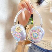 Dog 1pc Cute Cartoon Line Art Puppy Design Protective Case For Apple Max Headphones - Multicolor - View 3