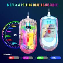 X400 Wired Transparent Gaming Mouse, 7 Programmable Macro Keys - View 10