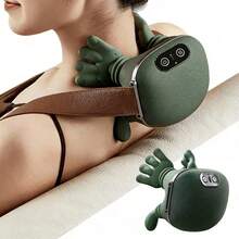 Masajeador de cuello con forma de mano humana simulada, talla grande vendido. Dispositivo de masaje de hombros y cuello oblicuo, masajeador de músculos trapecios del cuello con terapia de calor - Ver 8