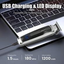 1pc USB Rechargeable Electric Hair Clipper, Bald Head Shaver, Home Use Hair Trimmer - View 4