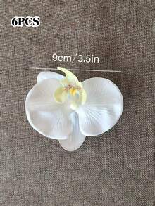 1/3/6/10支装仿真蝴蝶兰蛋糕装饰，逼真假花，适用于蛋糕装饰、婚礼生日派对装饰、DIY配件、派对礼品、主题派对用品 - 彩色 - 查看 16