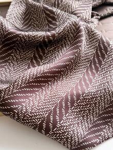 1 件装时尚女士新款防晒可调节腰带长三角仿丝围巾双层围巾，多功能领巾头巾春夏披肩配饰。 - 棕色 - 查看 3