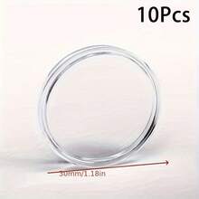 耐用透明硬币收藏盒，密封防潮防氧化，高透明度塑料硬币保护盒，月牙形开口设计，方便取用 - 透明色 - 查看 20