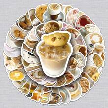 50 miếng dán hình cà phê, dễ thương, đa năng, thích hợp cho sổ lưu niệm, tự làm ốp điện thoại, trang trí hộp bút, sổ tay, và các loại nhãn dán trang trí khác. - cà phê - Xem 8