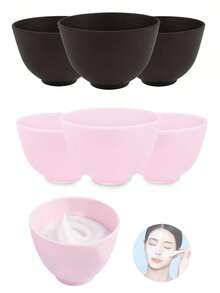 4/2pcs Foldable Reusable Silicone Mask Mixing Bowls, Suitable For DIY Masks And Skincare, Durable And Easy To Clean, Suitable For Home, Beauty Salons And Spas, Paraben-Free, Handmade - Multicolor - View 1