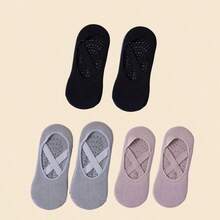 1/3/5 đôi tất Pilates nữ, tất yoga Pilates chống trượt có đế bám, tất cổ cao phù hợp cho barre, bệnh viện, dép chống trượt, tất đi thuyền. - Nhiều màu - Xem 11